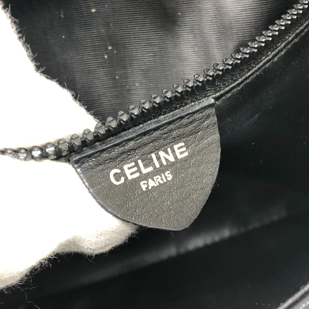 CELINE Shoulder Bag leather black logo