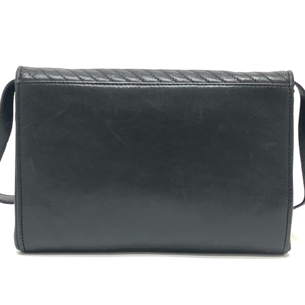 CELINE Shoulder Bag leather black logo