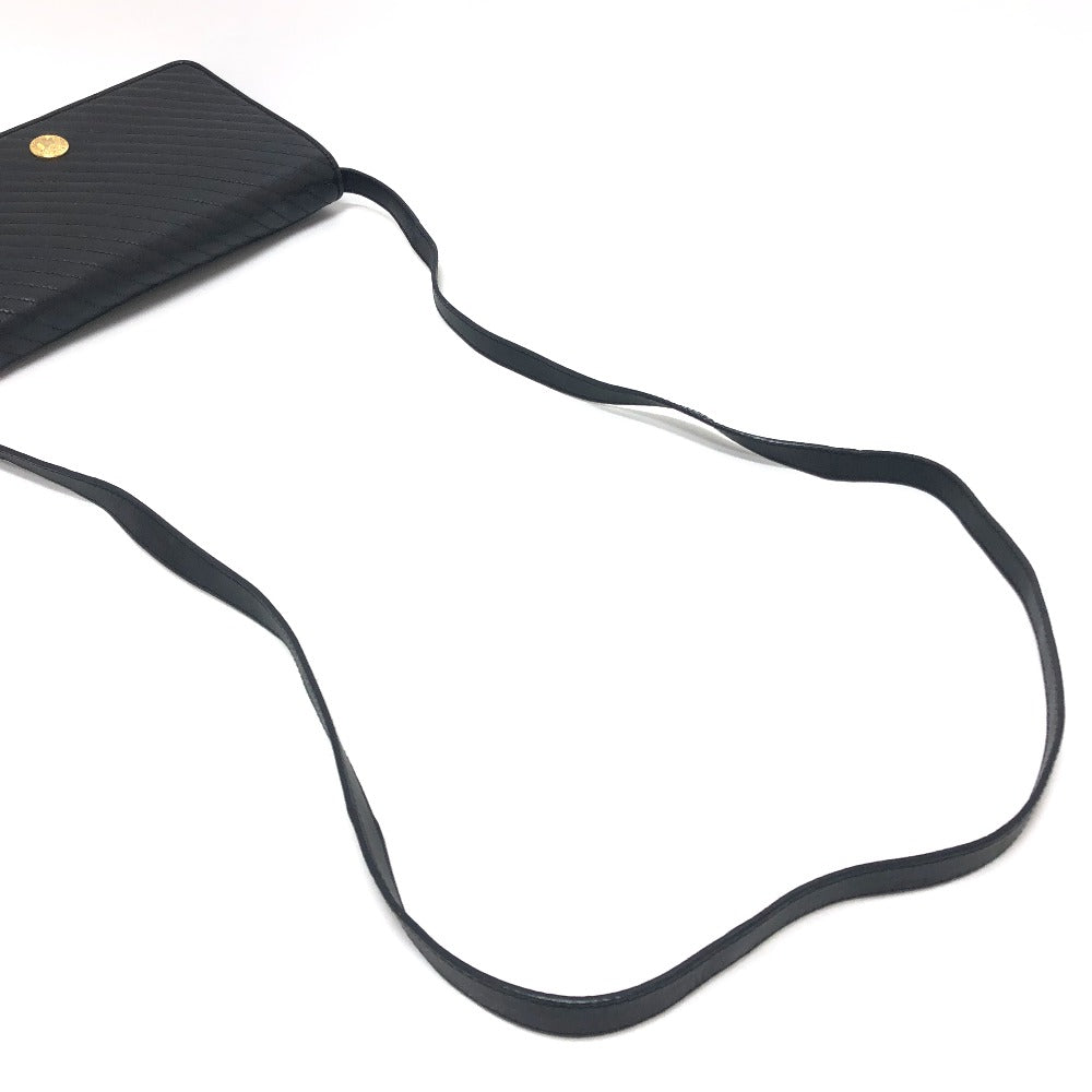 CELINE Shoulder Bag leather black logo