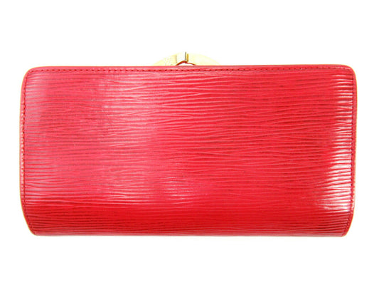 LOUIS VUITTON Bifold Wallet M63257 Red Continental Viennoiserie