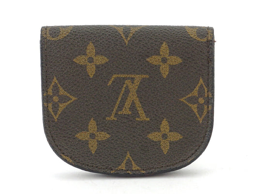 LOUIS VUITTON Coin case M61970 leather Brown beige Porto Moneguse