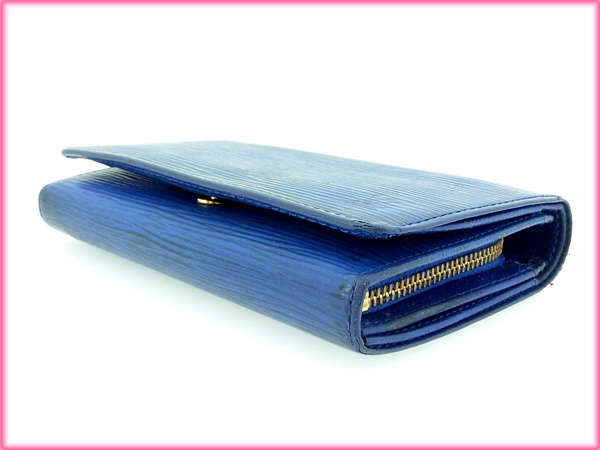 LOUIS VUITTON Long Wallet Purse M61730 blue Portonebi Tresol