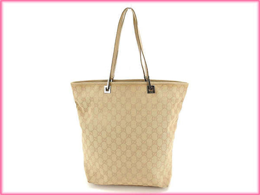 GUCCI Tote Bag GG canvas beige