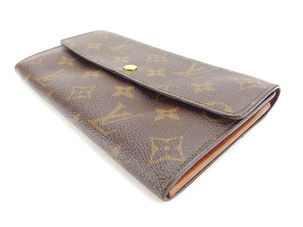 LOUIS VUITTON Long Wallet Purse M61724 Brown Pochette Porto Monécredi