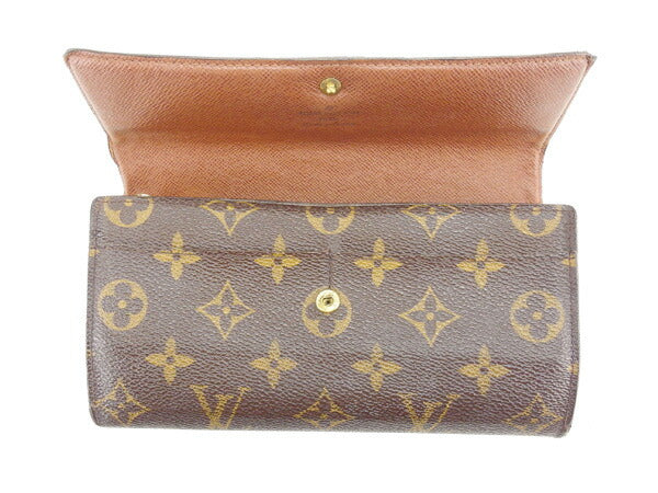 LOUIS VUITTON Long Wallet Purse M61726 Brown Pochette Porto Monécredi