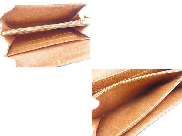 LOUIS VUITTON Long Wallet Purse M61726 Brown Pochette Porto Monécredi