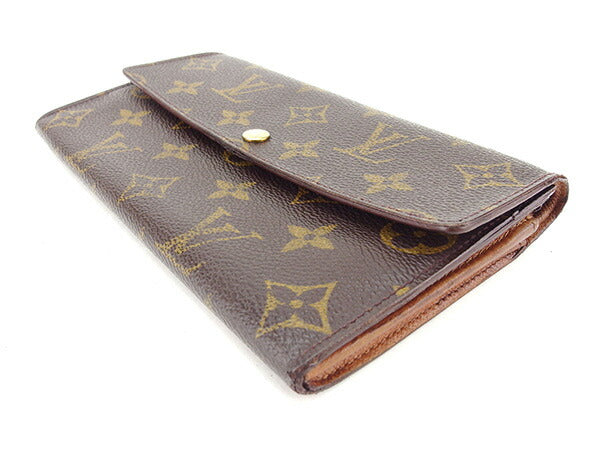 LOUIS VUITTON Long Wallet Purse M61725 Brown Pochette Porto Monécredi