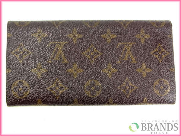 LOUIS VUITTON Long Wallet Purse M61725 Brown /Pochette Porte Monnaie Credit