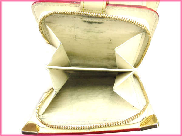 LOUIS VUITTON Bifold Wallet M91831 white Compact zip