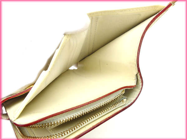 LOUIS VUITTON Bifold Wallet M91831 white Compact zip