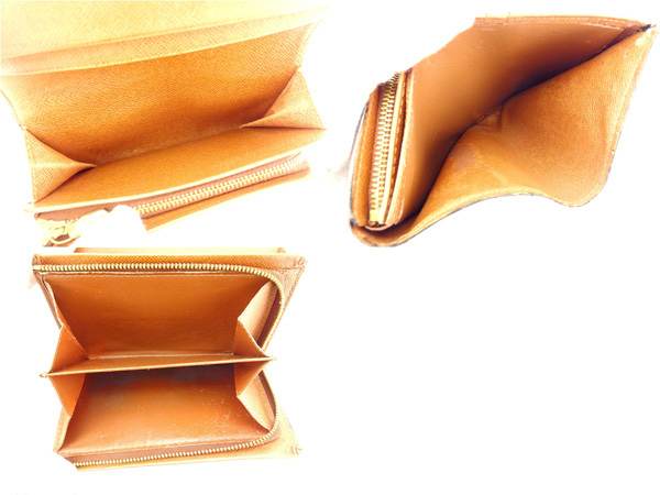 LOUIS VUITTON Long Wallet Purse M61730 PVCx leather Brown Portonebi Tresol