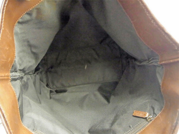 GUCCI Tote Bag Brown x beige