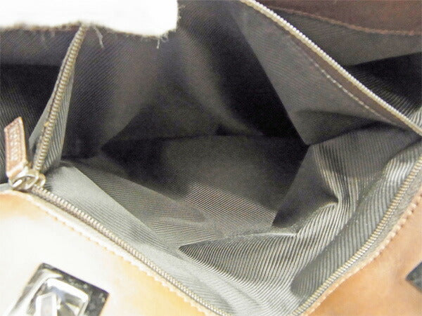 GUCCI Tote Bag Brown x beige