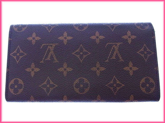 LOUIS VUITTON Long Wallet Purse M61725 Brown Pochette Porto Monécredi