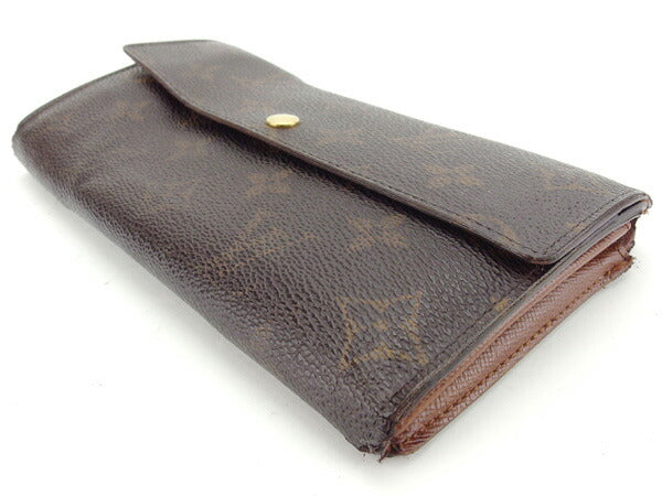 LOUIS VUITTON Long Wallet Purse M61726 Brown Pochette Porto Monécredi