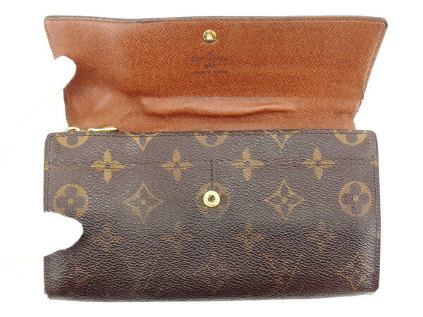 LOUIS VUITTON Long Wallet Purse M61726 Brown Pochette Porto Monécredi