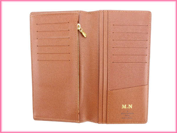 LOUIS VUITTON Long Wallet Purse M66540 Brown Portefeuille Blaza