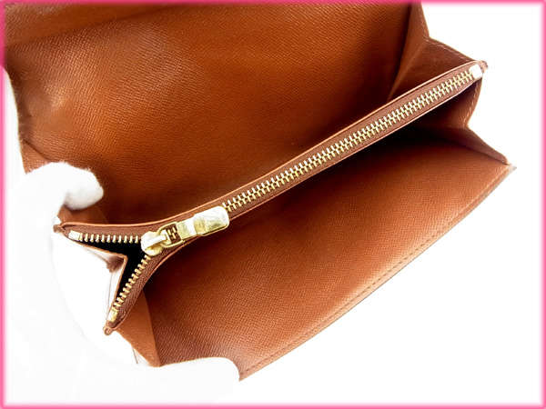 LOUIS VUITTON Long Wallet Purse M61725 Brown /Pochette Porte Monnaie Credit