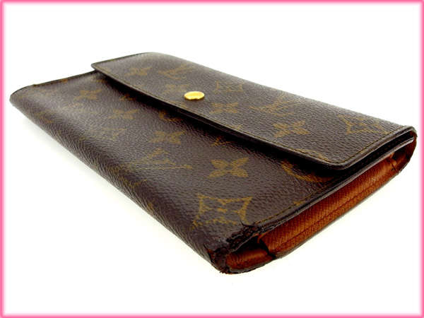 LOUIS VUITTON Tri-fold wallet M61217 Brown /Porte Tresor International