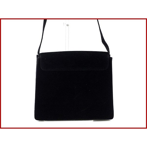 GUCCI Shoulder Bag black Suede