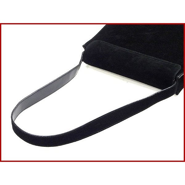 GUCCI Shoulder Bag black Suede