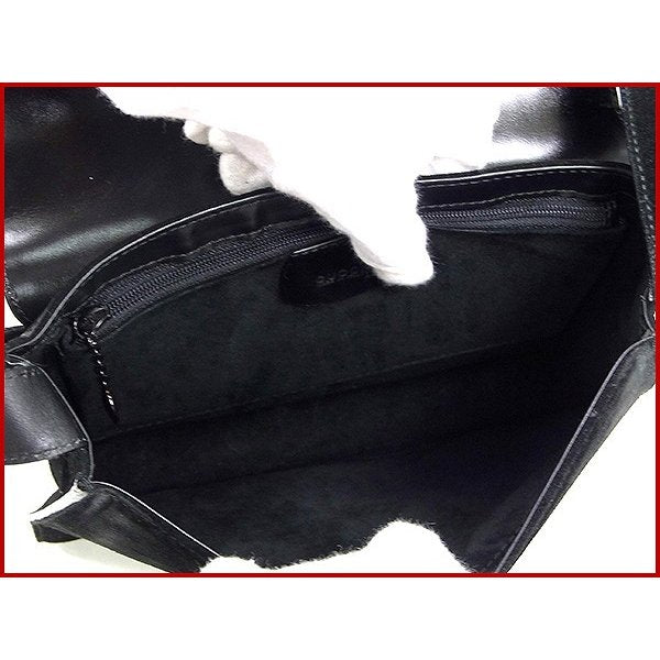 GUCCI Shoulder Bag black Suede