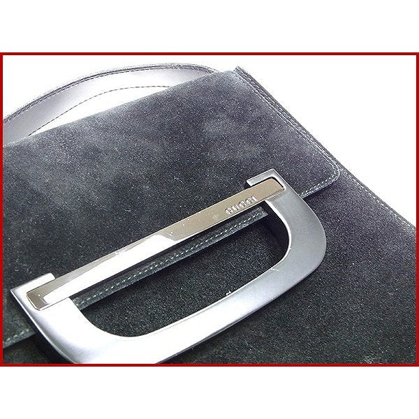 GUCCI Shoulder Bag black Suede