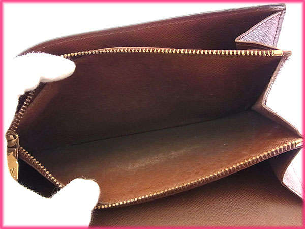 LOUIS VUITTON Long Wallet Purse M61724 Brown Pochette Porto Monécredi