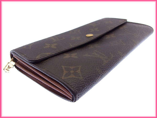 LOUIS VUITTON Long Wallet Purse M61724 Brown Pochette Porto Monécredi