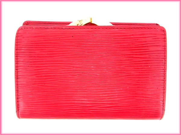 LOUIS VUITTON Bifold Wallet M63247 Red /Porto Monnaie Bien-Viennois
