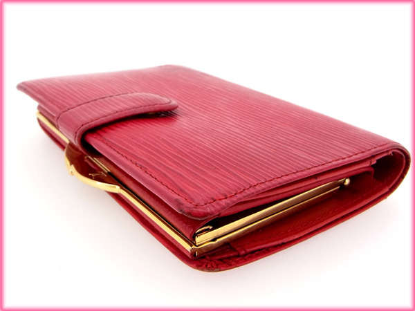 LOUIS VUITTON Bifold Wallet M63247 Red /Porto Monnaie Bien-Viennois