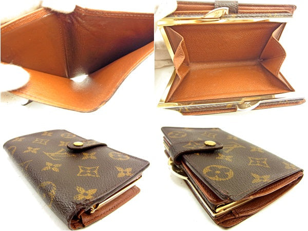 LOUIS VUITTON Bifold Wallet M61663 Brown Portonevie Vienova