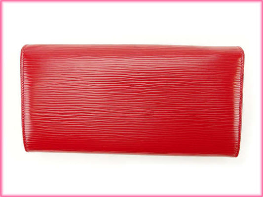 LOUIS VUITTON Long Wallet Purse M60316 Red Portefeuille Sarah