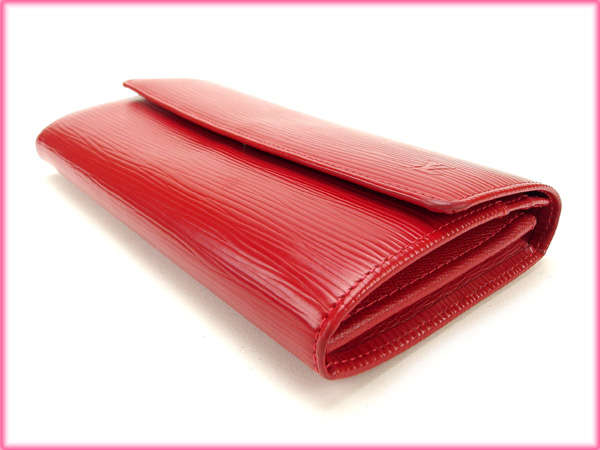 LOUIS VUITTON Long Wallet Purse M60316 Red Portefeuille Sarah
