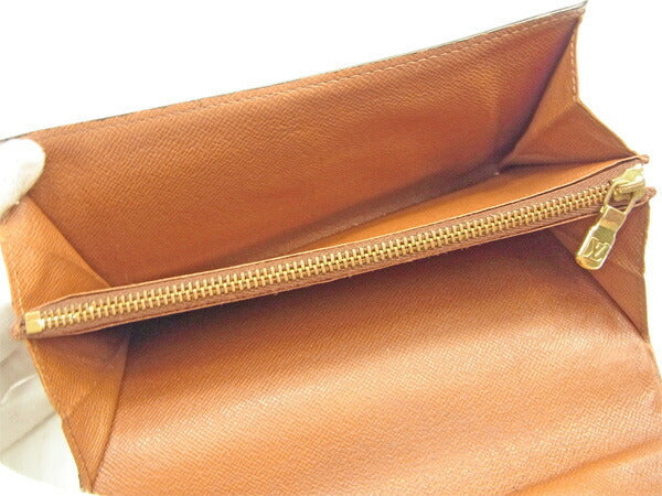 LOUIS VUITTON Long Wallet Purse M61725 Brown Pochette Porto Monécredi