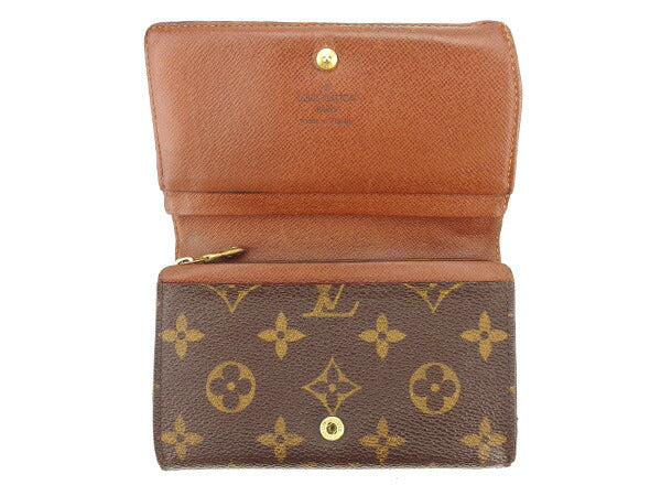 LOUIS VUITTON Long Wallet Purse M61730 Brown Portonebi Tresol