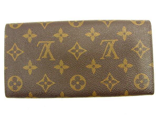 LOUIS VUITTON Long Wallet Purse M61724 Brown Pochette Porto Monécredi