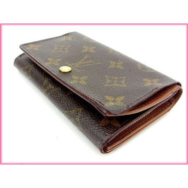 LOUIS VUITTON Bifold Wallet M61730 Brown Portonebi Tresol