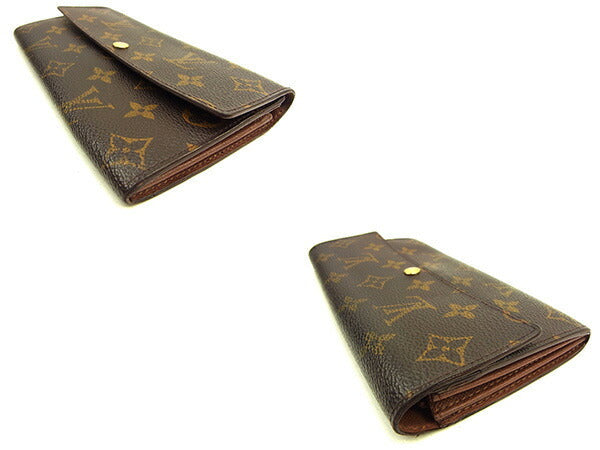 LOUIS VUITTON Long Wallet Purse M61725 Brown Pochette Porto Monécredi