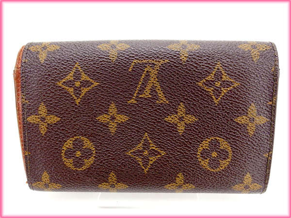 LOUIS VUITTON Long Wallet Purse M61730 leather Brown Portonebi Tresol