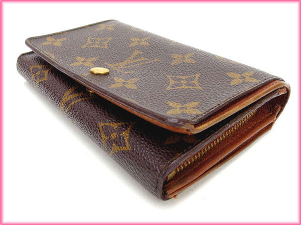 LOUIS VUITTON Long Wallet Purse M61730 leather Brown Portonebi Tresol