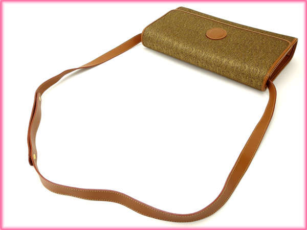 GUCCI Clutch bag leather light brown 2WAY