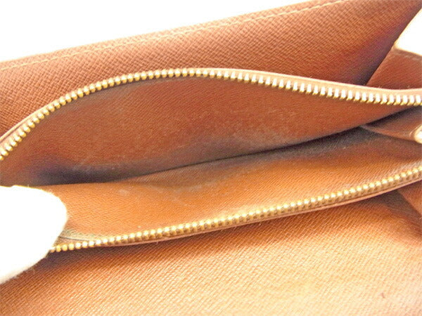 LOUIS VUITTON Long Wallet Purse M61725 Brown Pochette Porto Monécredi