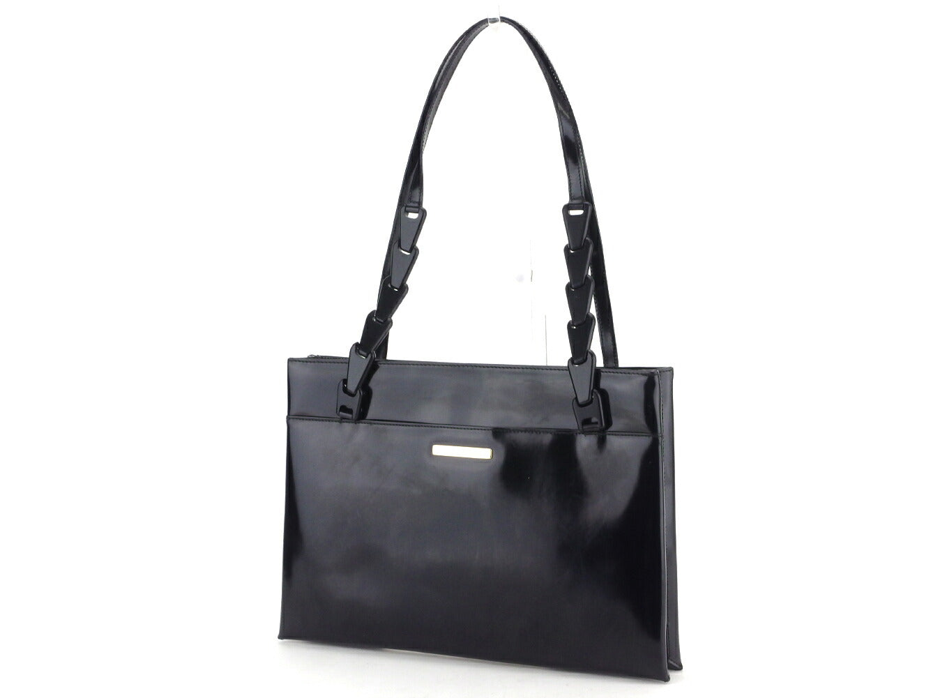 GUCCI Shoulder Bag black Gold Metal
