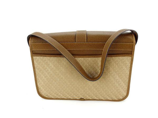 GUCCI Shoulder Bag Beige x brown x gold