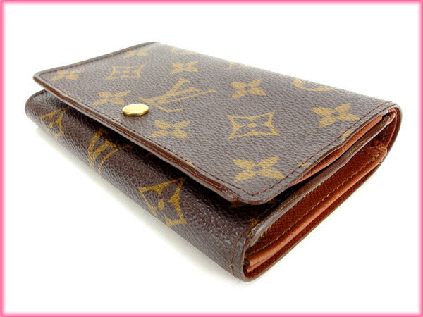 LOUIS VUITTON Long Wallet Purse M61730 PVCx leather Brown Portonebi Tresol