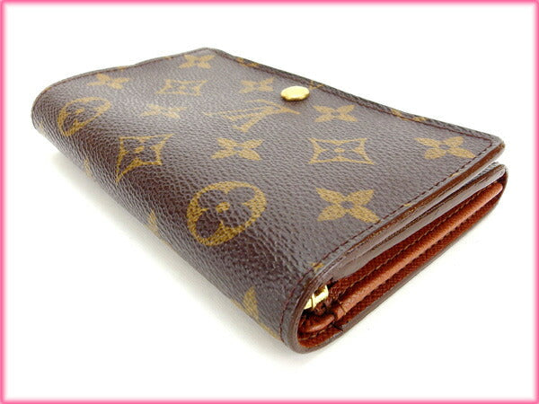LOUIS VUITTON Long Wallet Purse M61730 PVCx leather Brown Portonebi Tresol