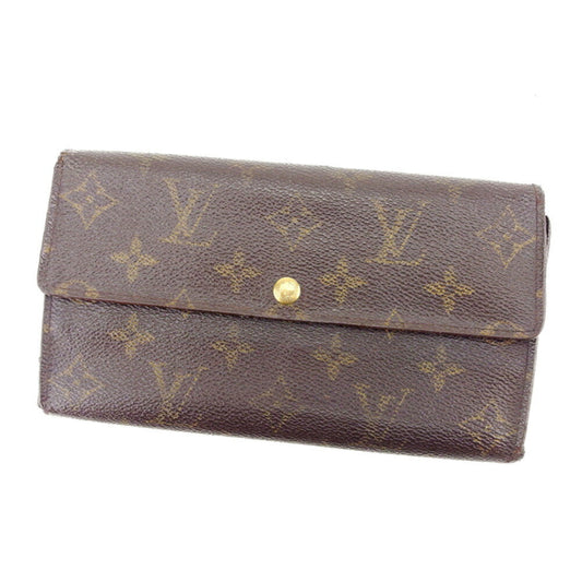 LOUIS VUITTON Long Wallet Purse M61725 Brown Pochette Porto Monécredi