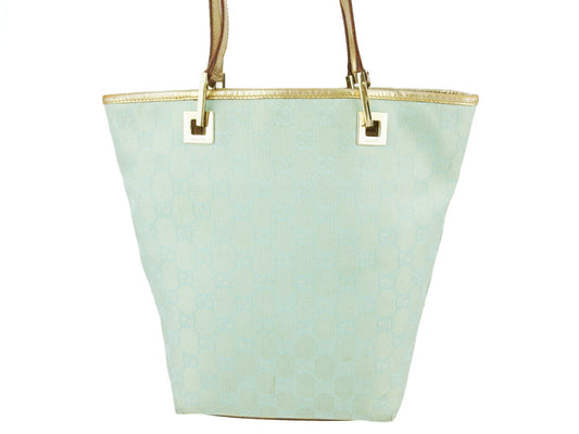 GUCCI Tote Bag Mint x Gold