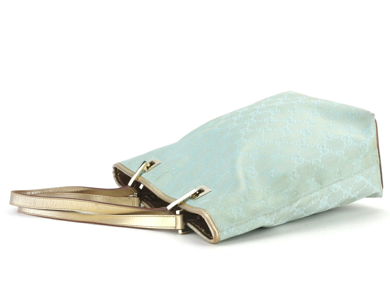 GUCCI Tote Bag Mint x Gold